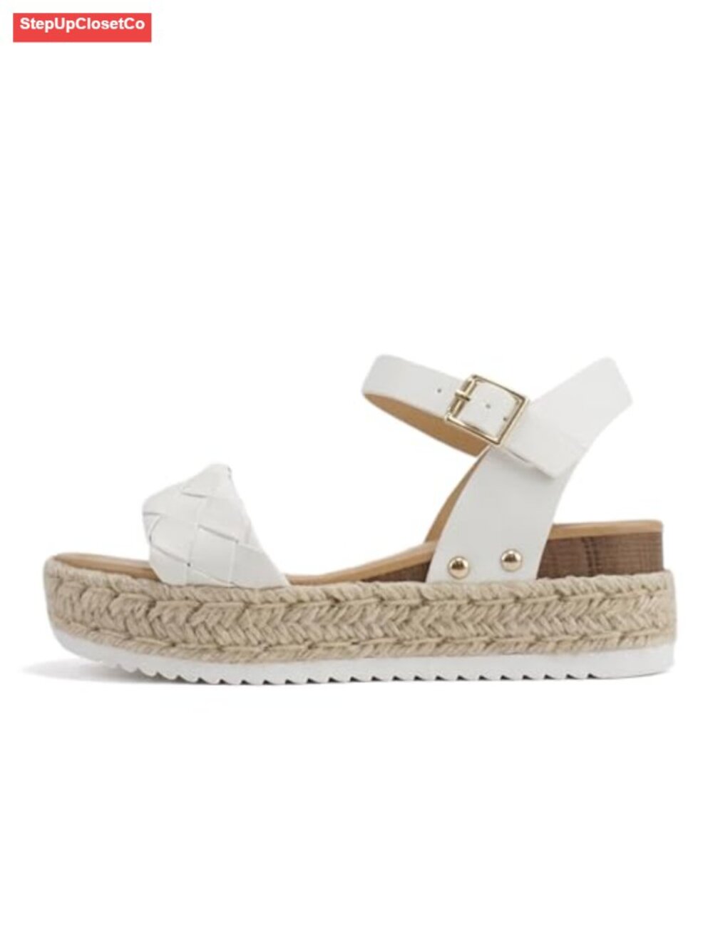 Women Open Toe Ankle Strap Platform Espadrille Wedge Sandal - Platform Heel - Picture 1 of 5
